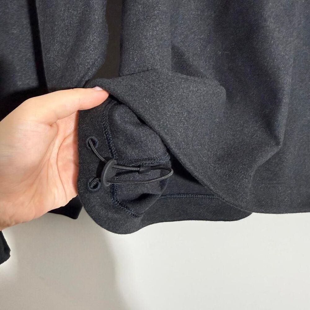 Uniqlo U Oversized Crewneck Sweatshirt Dark Grey Pocket NWT Size M Unisex - Picture 4 of 7